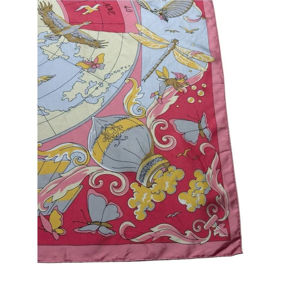 Vintage Projectif Silk Scarf Commemorative CFM Power of Flight Aviation History